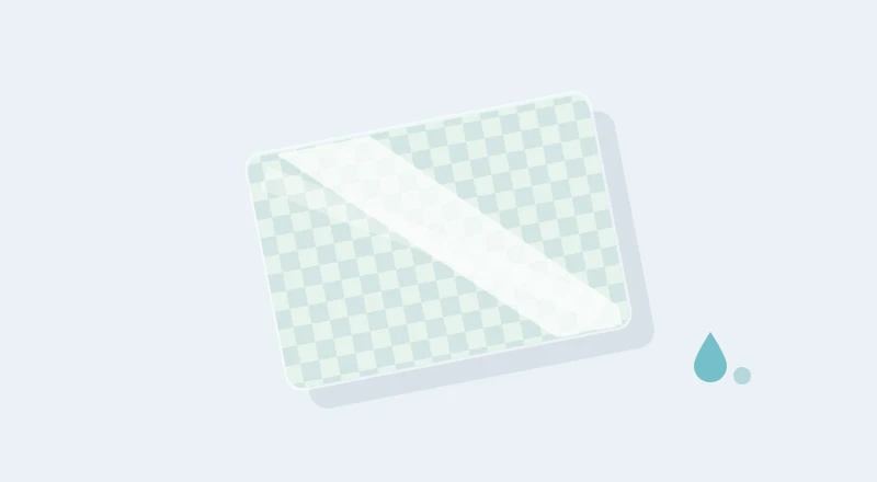 Gloss transparent — inkjet labels material illustration