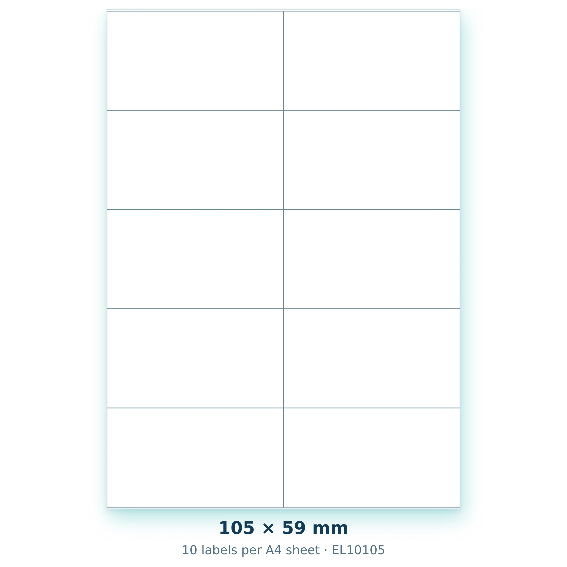 105 × 59 mm — 10 labels per A4 sheet