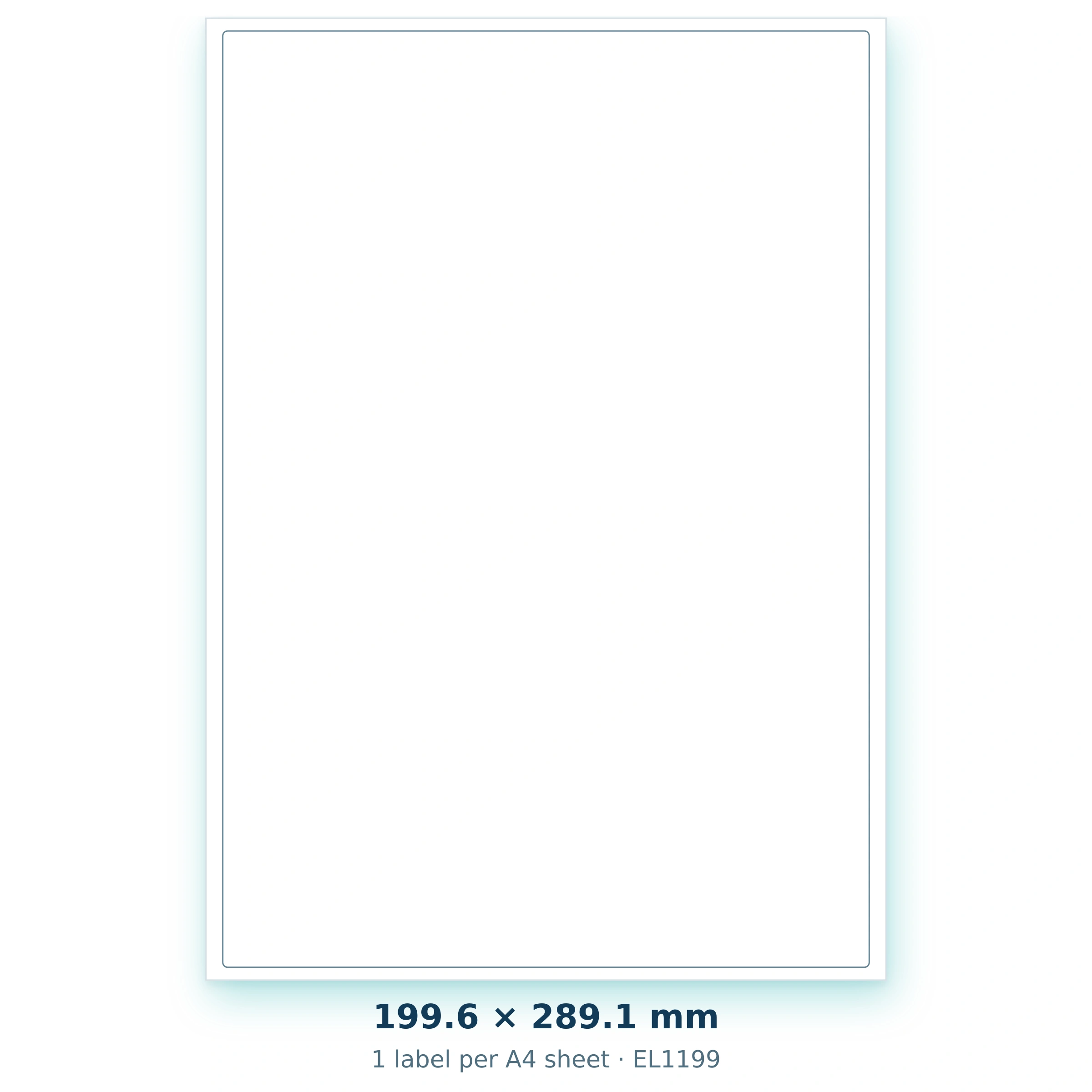 199.6 × 289.1 mm — 1 labels per A4 sheet