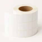 Direct thermal label roll with a 76 mm core – illustrative roll image